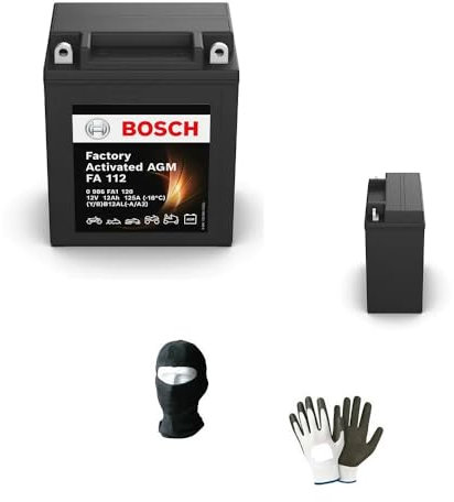 MOTO SPORT MONDO COMPATIBLE AVEC YAMAHA XV Virago 535 1986 A 2002 BATTERIE YB12AL-A2 BOSCH FA112 FOURNIE CHARGÉE ET PRÊTE À L'EMPLOI BATTERIES 12 AMPÈRES 12 VOLTS 81X134X160MM