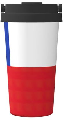 Kaffeetasse mit Motiv Flagge von Chile, auslaufsichere Kaffeetasse mit Deckel, Kaffee-Thermoskanne, zum Verschenken oder für den täglichen Gebrauch
