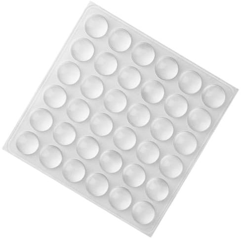 LQI Lot de 36 butées de porte murales transparentes, tampons en caoutchouc autocollants pour armoires de cuisine, cadres photo, placards, tiroirs