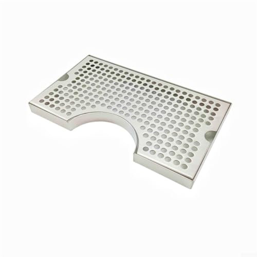 RANRAO Stainless Steel Wrap Around drip Tray, for KEGERATOR Beer Drip Trays Stainless Steel for Home Bar Fridge Without Drain for Home Bar Mini Fridge Without Drain