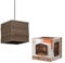 LEDVANCE Pendelleuchte Decor Cardboard Square braun aus Wellpappe, leicht, E27, 250 mm Durchmesser, Leuchtenschirm aus recyceltem Material, nachhaltig durch austauschbare Lichtquelle, einfache Montage