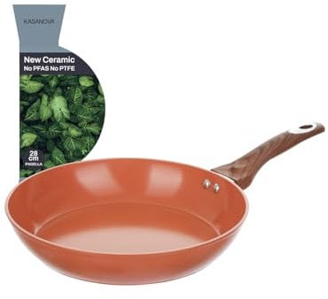 KASANOVA Padella in ceramica salmone New Ceramic (28 cm)