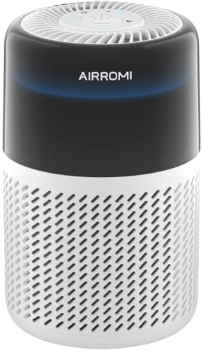AIRROMI Air Purifiers for Home Bedroom Up to 765 Sq.Ft with Activated Carbon Filter, Aromatherapy, RGB Night Light, 360° Inlet Quiet Air Cleaner for