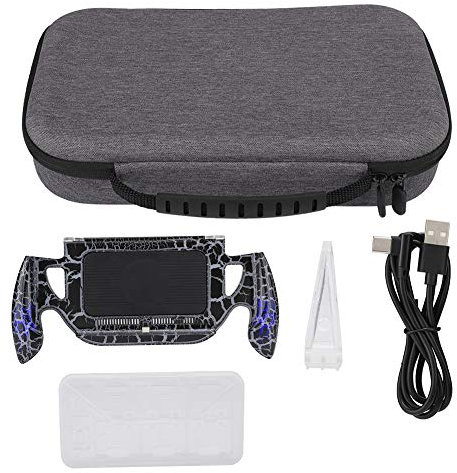 Vibrivio Spielkonsole Zubehör Kit Aufbewahrungstasche für Switch Spielekonsole Transparent Halter Grau Zubehör Kit Organisiert Konsole und Zubehör Kompaktes Design Material