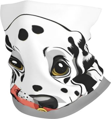 Multifunktionales Sport-Kopftuch. Kann als Schal, Maske, Piratenhut, Halstuch, Haarband, Stirnband, Cartoon-Dalmatiner bedruckt werden, weiß, Einheitsgröße