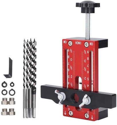 Adjustable Cabinet Door Mounting Jig Kit, Aluminum Alloy Hardware Handle and Rebound Device Installation Locator, 0 to 70MM, Ideal for Cabinet Door Installation