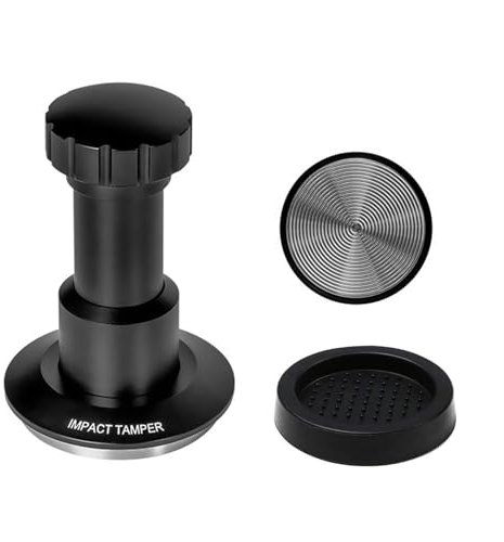 Gocoffun Impact Espresso-Kaffee-Tamper 58,35 mm, federbelasteter Espresso-Tamper mit Sound-Feedback, schlagkonstanter Edelstahl-Espresso-Tamper für 58 mm/58,35 mm/58,5 mm Siebträger