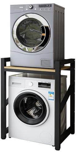 Top Loading Waschmaschinen- und Trockner-Stapelset, Breite & Höhe verstellbarer Ständer, schafft Platz, ohne Bohren, Wäsche-Organisation