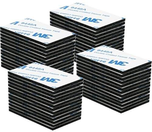 Aestustheri 60 Pcs Strong Double-Sided Tape Heavy Duty, 50 x 30mm, 3mm Thickness, Double-Sided Sticky Pads, Waterproof Adhesive Foam Pads for Mounting, Number Plate & Outdoor Use, Adhesive Strips