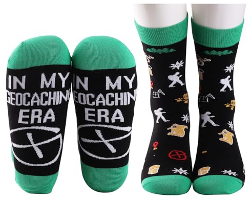 MYSOMY Geocaching Socks Geocache Lovers Gift Geocacher Gift Geocaching Treasure Hunting Socks Outdoor Explorer Sock