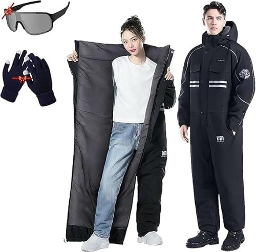 Leilaohu Schneeanzug Isolierter Ski Jumpsuit Einteiliger Wasserdicht Winddicht Schneemobil Kaltwetteranzug Erwachsene Herren Frauen