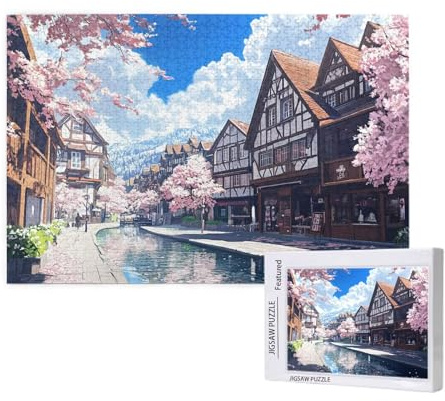 Puzzle 6000 Teile Japan Holzpuzzle Erwachsene mit Geschenkbox als Geschenke für Frauen,Panorama Puzzle Landschaft Klassische Jigsaw Puzzles,Geschicklichkeitsspiel für Familie,105x180 cm,p651t