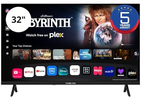 Stream System - Smart Easy Whale TV 32, HD Ready, Frameless (senza cornice), Chromecast e Miracast integrati, Google Assistant, WiFi, DVB-T2/C/S2, modalità hotel - Modello S32HWKA1