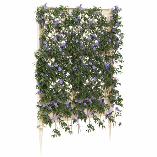 vidaXL Rankgitter mit weißem Herz, 99 x 6 x 165 cm, PP,