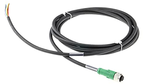 PHOENIX CONTACT SAC-8P-3.0-PUR/M12FS Sensor/Aktor-Kabel, 8 Polig, PUR Halogenfrei, Auf Buchse Gerade M12, 3m Kabellänge, Schwarzgrau