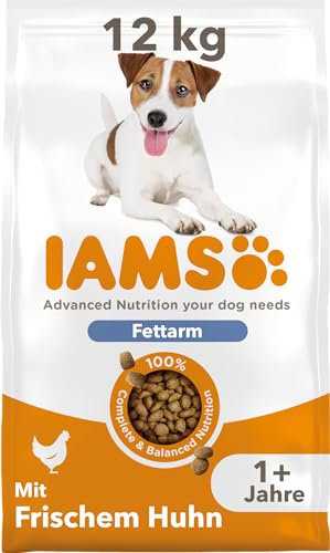 IAMS Light Hundefutter trocken mit Huhn - fettarmes Trockenfutter für Hunde ab 1 Jahr, 12 kg