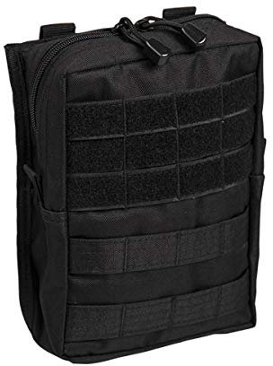 Mil-Tec Unisex – Erwachsene Molle Gürteltasche, Schwarz, One Size