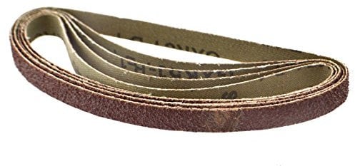 Belt Power Finger File Sander Abrasive Sanding Belts 330mm x 10mm 40 Grit 5 PK