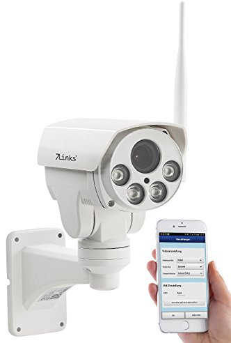 7links PTZ IP Kamera: PTZ-Full-HD-IP-Überwachungskamera, WLAN, Nachtsicht, 5X-Zoom, IP66 (Kamera aussen, Außenüberwachungskamera, Überwachung)