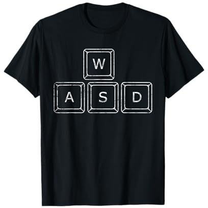 WASD PC Gamer Keys Computer Gaming Gift T Shirt T-Shirt