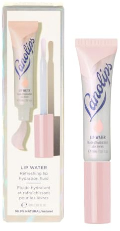 Lanolips Lip Water - Hydrating Lanolin Lip Serum with Hyaluronic Acid, Glycerin + Shimmer Tints for Hydrated, Glowing, Plump Looking Lips (10ml / 0.34 fl oz)