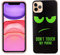 König Design Handyhülle kompatibel mit Apple iPhone 11 Pro Max Silikon Case Hülle Sturzsichere Back-Cover Handyhülle - Don't Touch My Phone Grün Schwarz