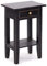 DESIGN DELIGHTS Rustikaler Vintage Telefontisch PLANTA | 52x34cm (HxB), Mahagoni Massivholz | Blumenhocker, Flurtisch, Beistelltisch, Nachtschrank mit Schublade | Farbe: 09 Voodoo - schwarz