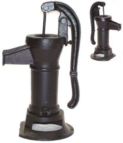 D&L Schwengelpumpe Gusseisen SCHWARZ Handpumpe 55917 AWZ Handschwengelpumpe Gartenpumpe