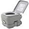 HOMCOM 10L Portable Travel Toilet Outdoor Camping Picnic with 2 Detachable Tanks & Push-Button Operation, Grey