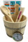 Kit d'accessoires de sauna classique Premium 5.0/6 pièces en pin naturel