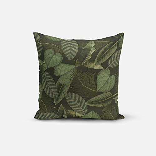 SCHÖNER LEBEN. Kissenhülle Outdoor Botanic Leaf Detailed Blätter Exo, Größe:50x50cm (HxB)