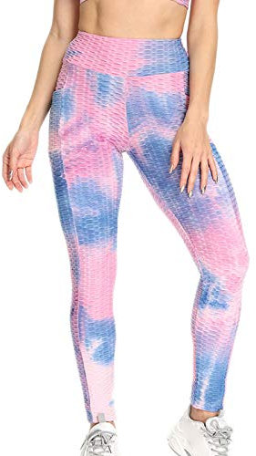 HaiorziyouDamen Leggings Slim Fitness Fit Hohe Taille Sportshort Lange Leggings mit Taschen Blickdicht Sportleggins Sporthose Yogahose Frauen Atmungsaktive Tighting Yogahose