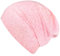 Wollhuhn ÖKO Leichte Mädchen/Jungen Beanie-Mütze Bündchen Elastisch Übergangszeit/Sommer Kinder-Mütze Baumwolle (Öko-Stoffe, Bio) 22222235 (Uni zartrosa, leicht meliert, S)