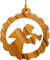 SIKORA BS-OH Baumschmuck Olivenholz Anhänger aus Bethlehem - 28 Modelle wählbar, Olivenholz:No.13 Rundornament mit Engel D ca 6cm
