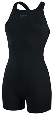 Speedo Damen Eco Endurance+ Legsuit Badeanzug | Chlorbeständig | Recyclingmaterial | Schwimm-Fitness | Training | Urlaub Schwimmbekleidung, Schwarz, 32