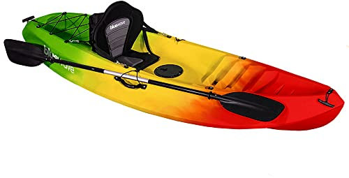 Bluewave Discovery Rasta Sit On Top Touring Kayak – Stable & Manoeuvrable – Deluxe Seat & Paddle Package