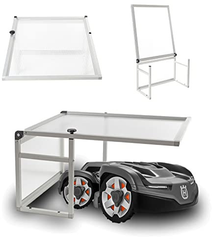 PreGaRo MÄHROBOTER & GARAGEN Carport Schutz vor Regen Rasenroboter Garagendach Mährobotergarage Premium Metall (PG700)