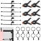 Swpeet 22Pcs Photography Backdrop Kit: 10Pcs Curtain Rings, 6Pcs Spring Clamps, 6Pcs Leather Background Clips