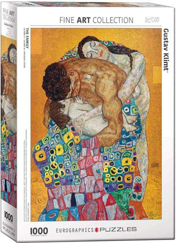 empireposter Gustav Klimt- Die Familie - 1000 Teile Puzzle im Format 68x48 cm + Deluxe 3er Set Puzzle Zubehör
