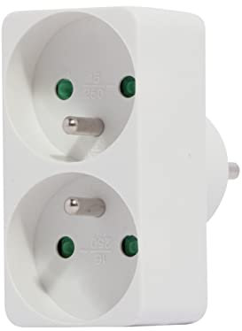 Domino 2x16A - Blanc - Chacon