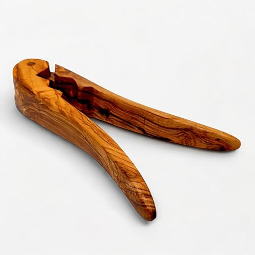 Cascanueces de madera de olivo, utensilios de cocina, natural, hecho a mano, regalo de Navidad