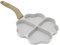 4 Cups Omelet Pan, Nonstick Egg Frying Pan Heart Shaped Mould Egg Skillet for Breakfast, Pancake, Plett, Crepe Pan(White)