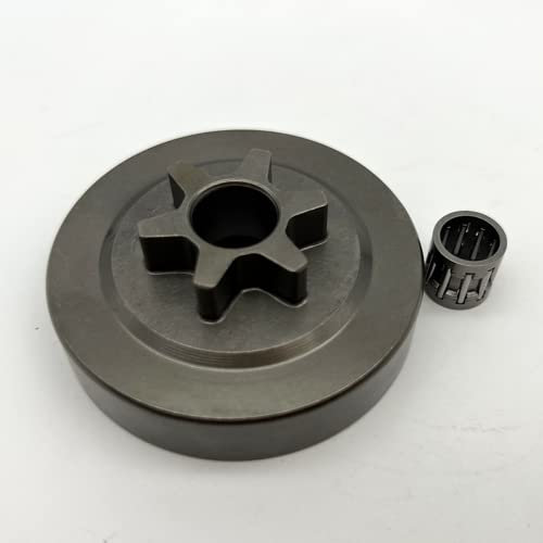 Luxuypon Pignone frizione di ricambio compatibile con Echo CS-350T CS-350TES CS-350WES Pignone per cilindri con cuscinetto ad ago per motosega a catena frizione tamburo sostituire