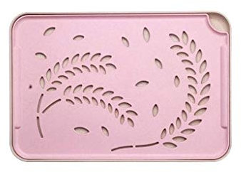 Bandeja de plástico antideslizante, bandeja rectangular antideslizante, mango perfecto de fácil agarre (color: A) (A)