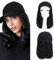 SEGO Wig Cap mit Haaren Extension mit Baseballmütze BOB Perücke Haarverlängerungen Gewellt Haarteil wie Echthaar Damen 20 cm Natural Schwarz
