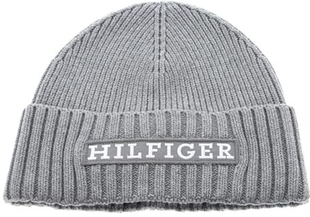 TOMMY HILFIGER TH Monotype Beanie Grey Melange