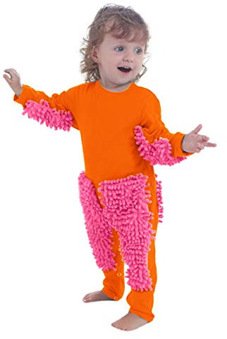 OBiQuzz Niñas bebé gatear bebé sólido mono onesie niño bebé mameluco mopa niño mameluco y traje de bebé Jumpang, Rosa intenso., 12-18 Months