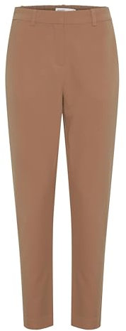 b.young BYDanta Crop Pant Damen Hose Stoffhose mit Stretch, Größe:38, Farbe:Toasted Coconut (181029)