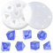 Rierousy 7 Typen Würfel Silikonform, Würfel Epoxidharz Formen, Formen Silikonformen DND Würfel, Spielwürfel Epoxidform Polyedrische, Würfel Digital Game Silikonform