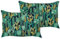 Gartenkissen 2er Set grün rechteckig 40x60 cm Pflanzenmuster Kaktus Bussana